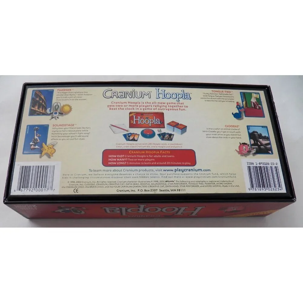 Hoopla Cranium Adult/Teen Board Game COMPLETE Where Every Second Counts
